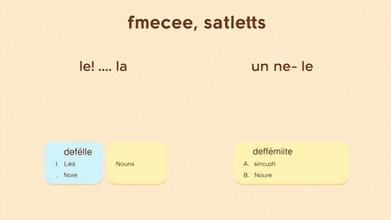 Иллюстрация артиклей le la les un une des